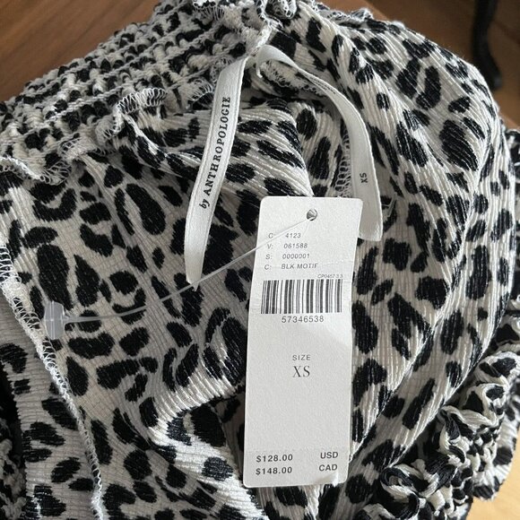 Anthropologie Kyra Off-The-Shoulder Leopard Wide Leg Jumpsuit - Picture 6 of 6